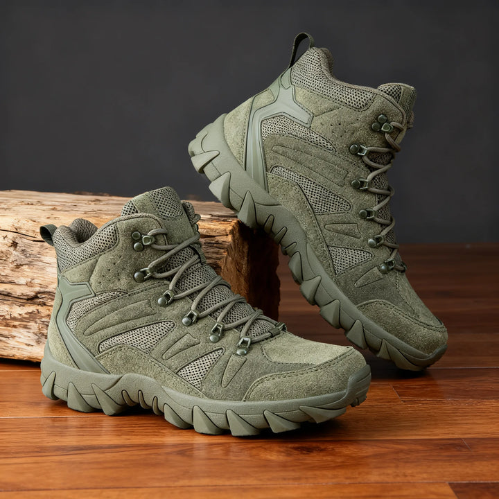 Men’s Water-Resistant Hiking Boots with Lace-Up Fit