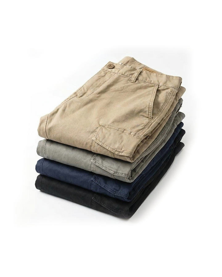 Men's Cargo Pants – Cotton Twill Tapered Fit