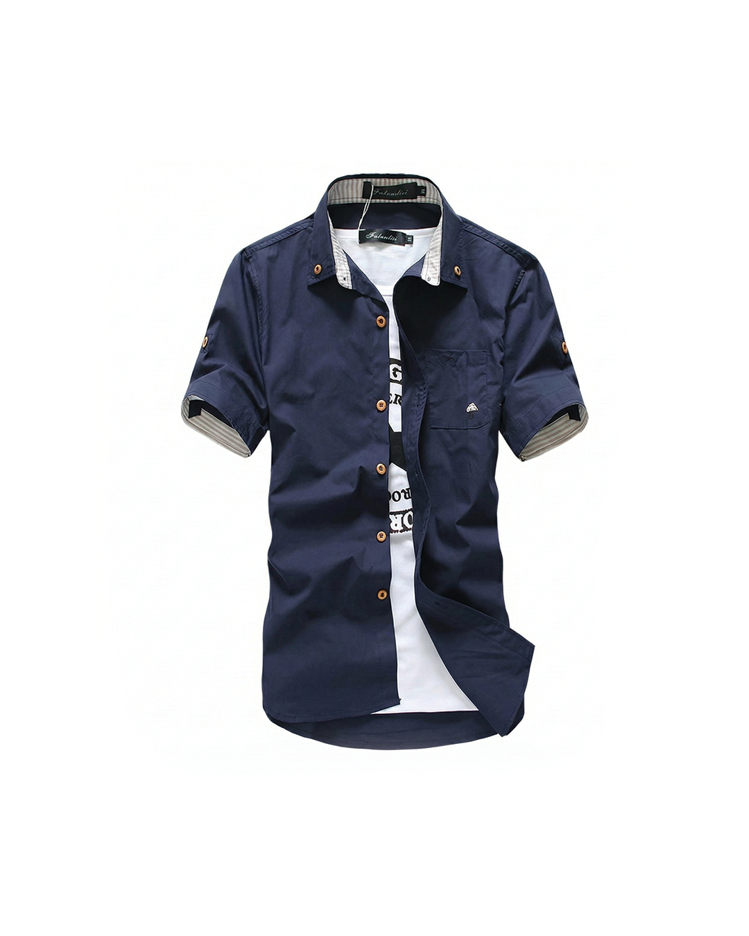 Men's Cotton Button-Up Shirt – Lightweight & Breathable