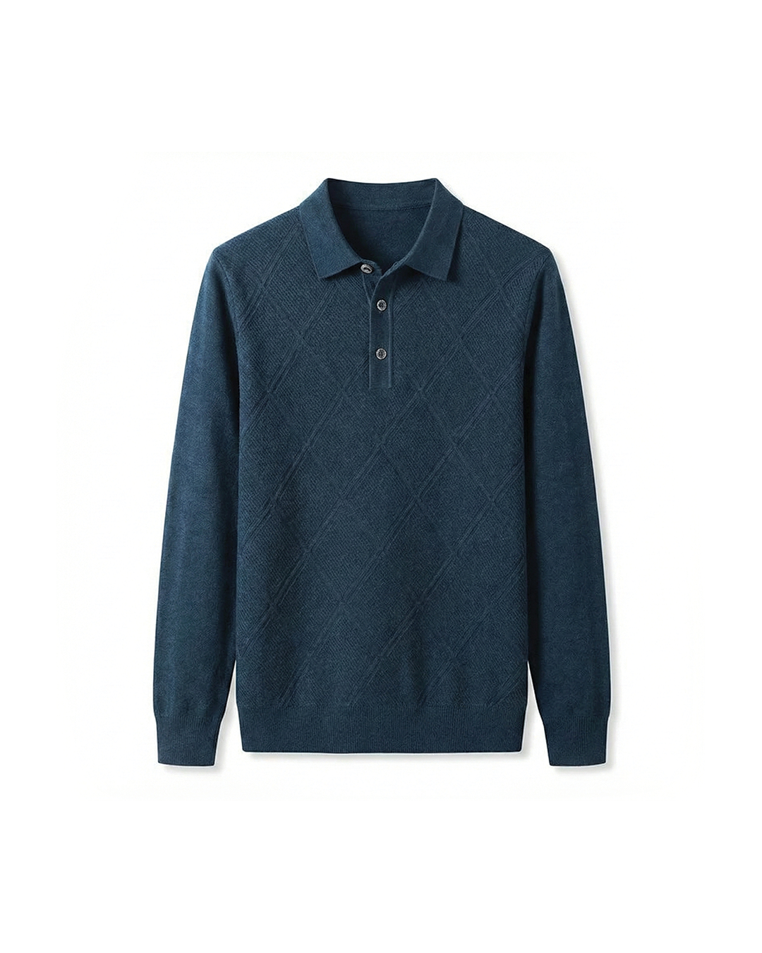 Men's Diamond Knit Polo Shirt – Lightweight & Wrinkle Resistant