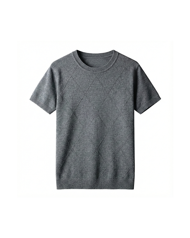 Men's Diamond Knit T-Shirt – Soft & Breathable
