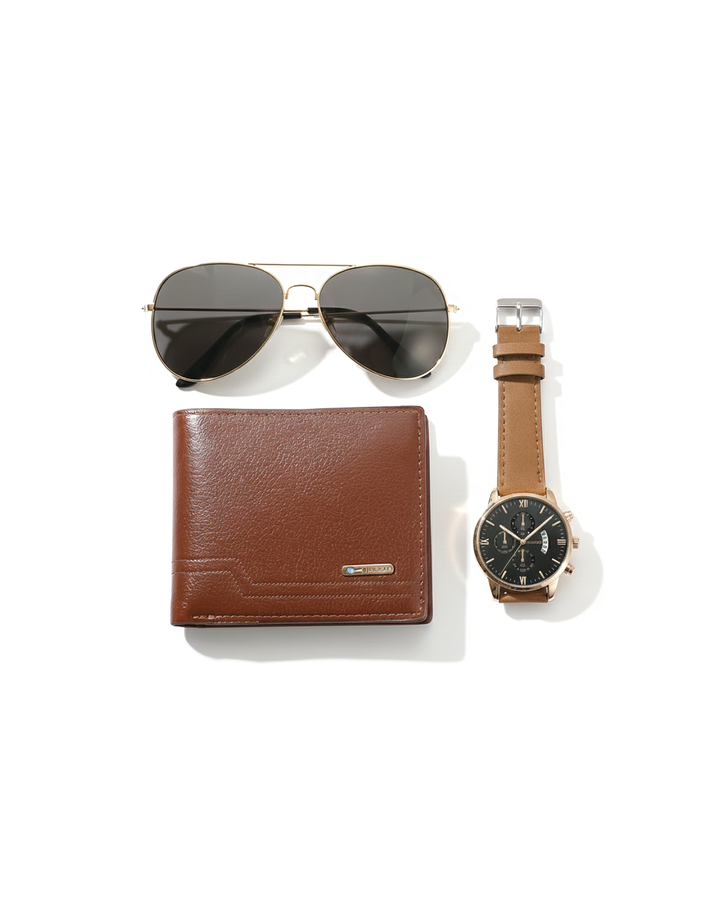 3-in-1 Men's Gift Set | Watch, Wallet & Sunglasses