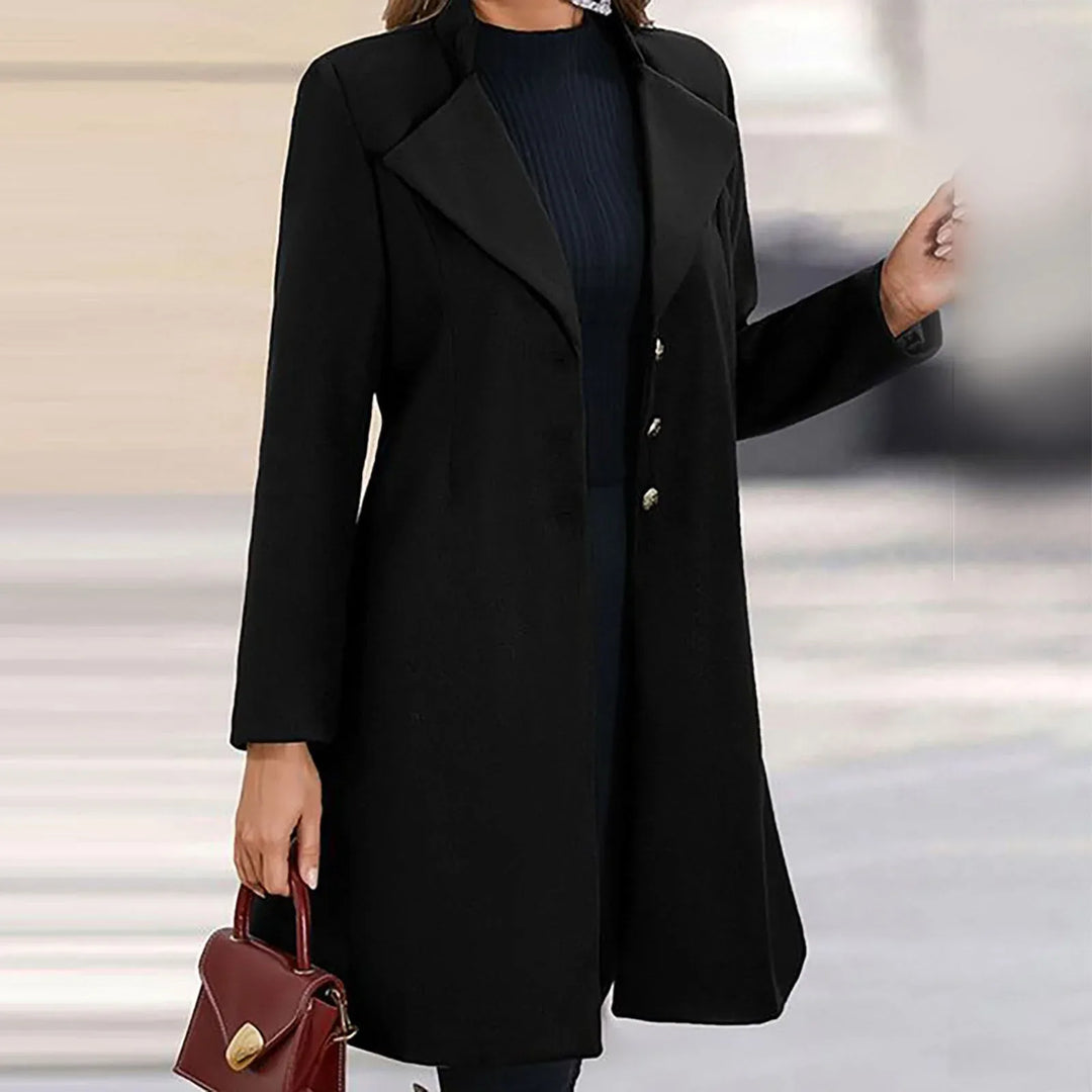 Autumn Wool Trench Coat Women Brushed Tailored Mid Length Coat