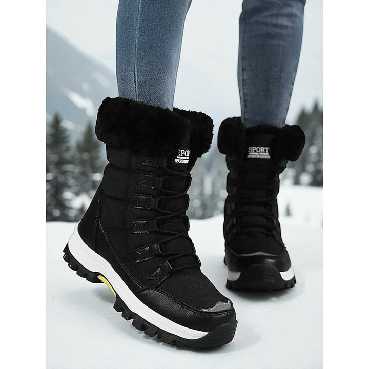 Women's Lace-Up Winter Boots with Grip Sole
