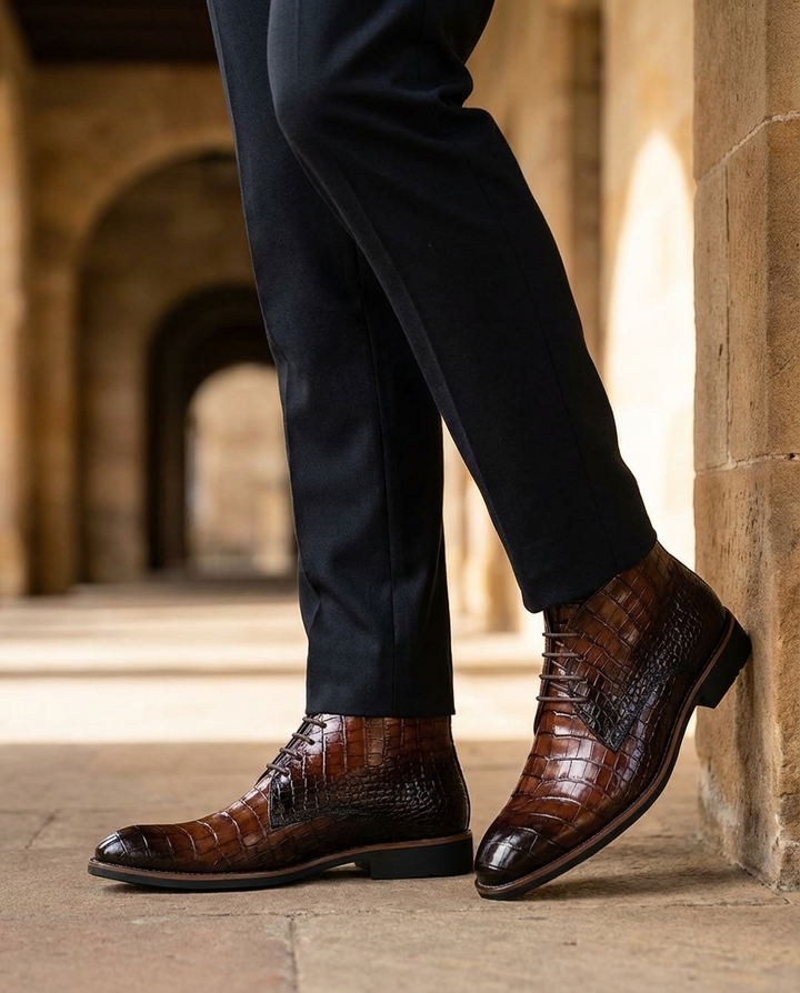 Auburn Leather Warden Boots for Men