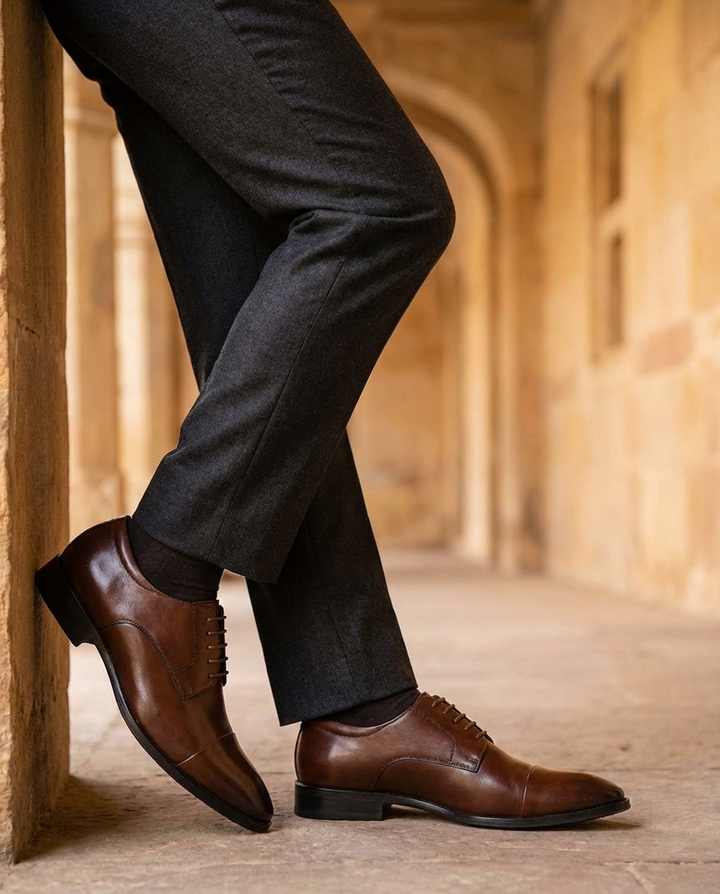 Men's Leather Oxford Shoes – Classic Smart Comfort