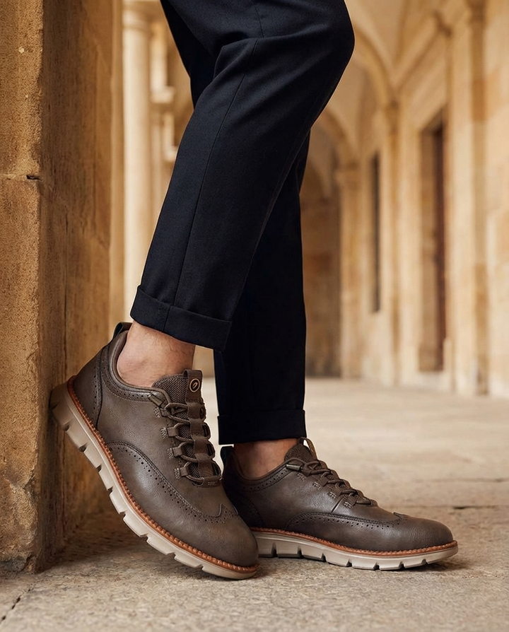 Wayfarer Leather Brogue Shoes for Men