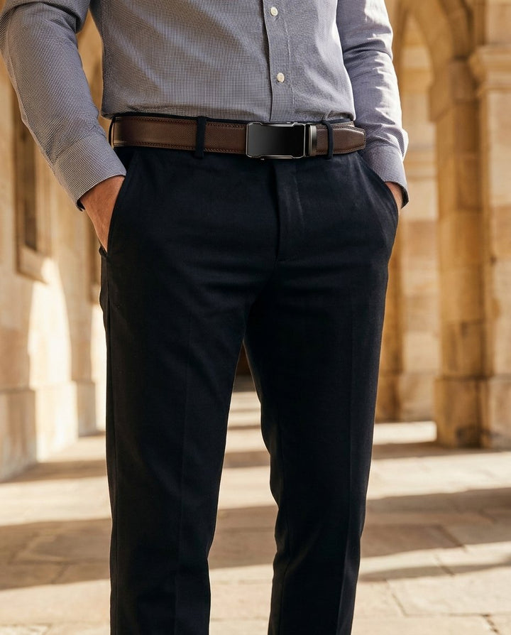 Men's Full-Grain Leather Belt | Heavy-Duty Classic Dress Casual Strap