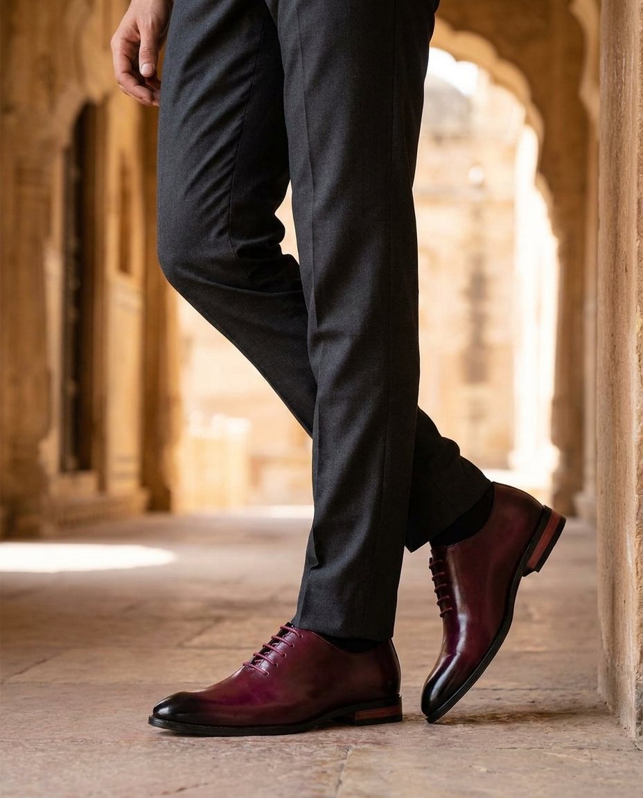 Men's Leather Oxford Dress Shoes for Formal Wear