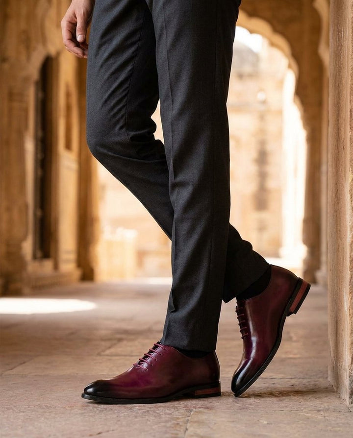 Men's Leather Oxford Dress Shoes for Formal Wear