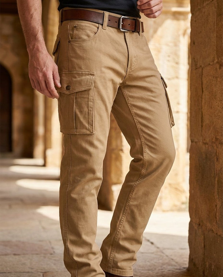 Men's Leather Cargo Pants – Relaxed Fit