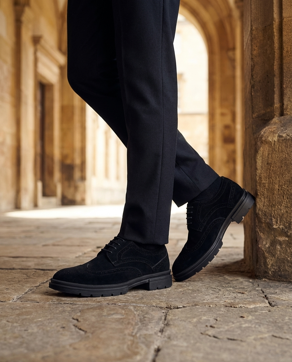 Men's Leather Derby Shoes – Durable Everyday Comfort