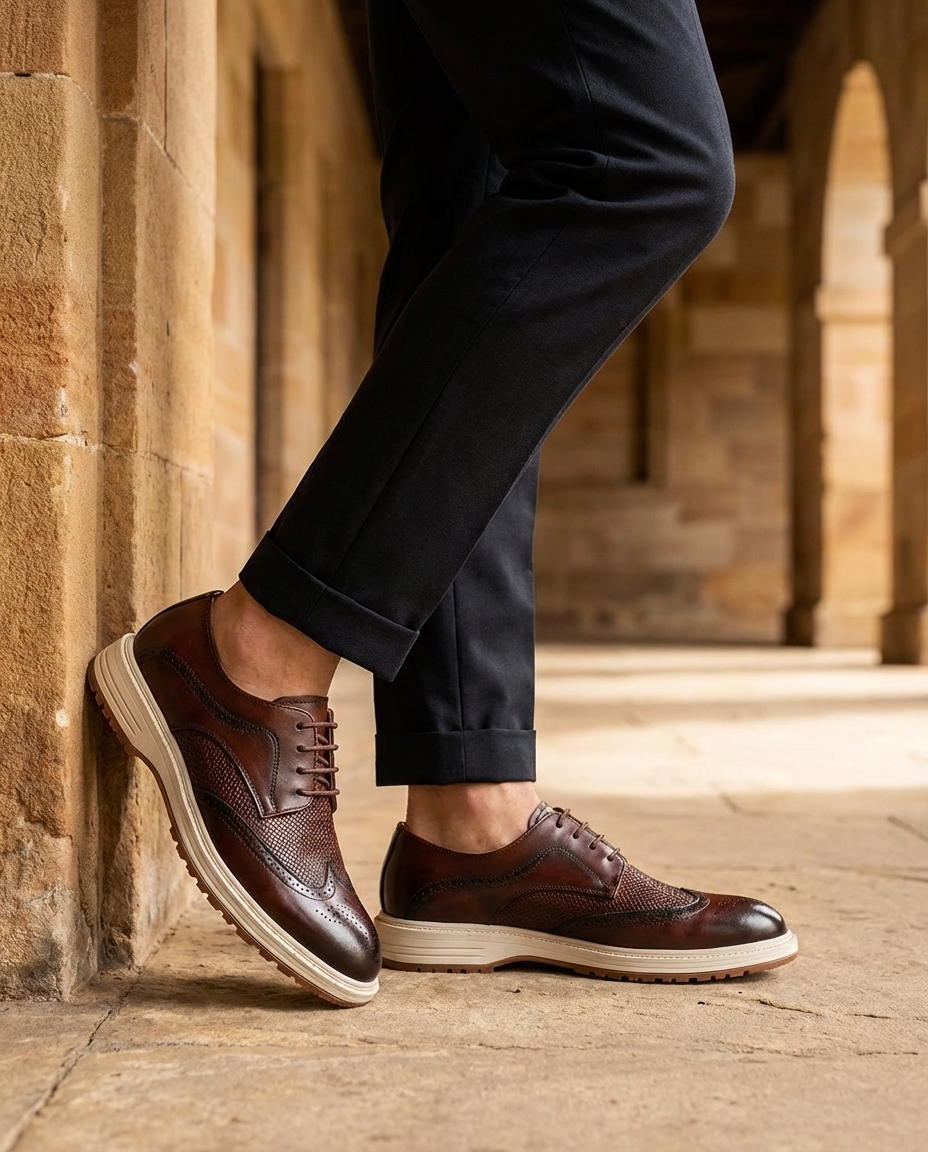 Steadfast Leather Derby Shoes for Men