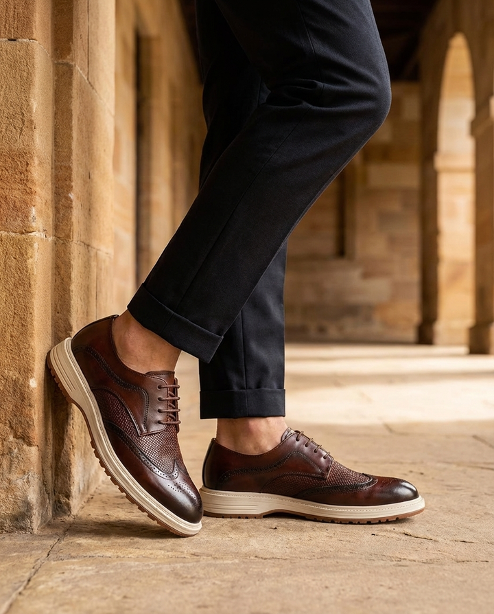 Steadfast Leather Derby Shoes for Men