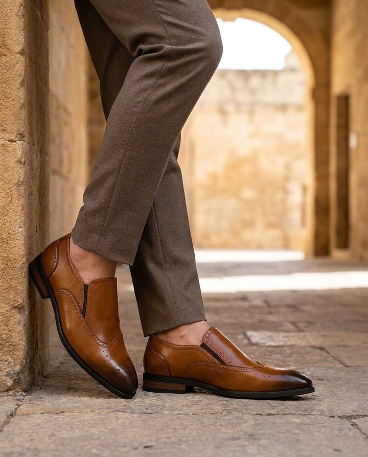 Men's Leather Brogue Shoes for Smart Formal Style