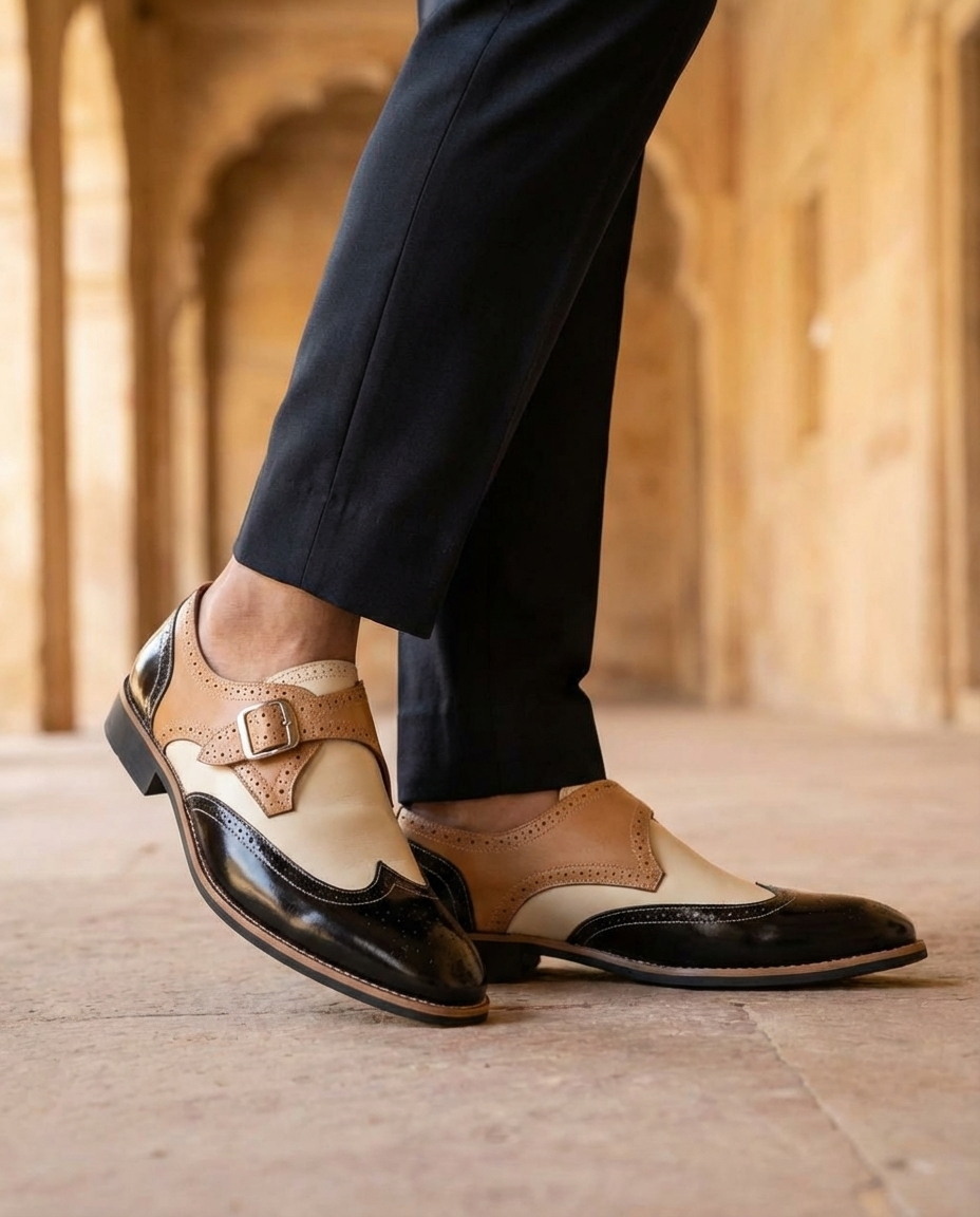 Dispatch Leather Monk Strap Shoes for Men