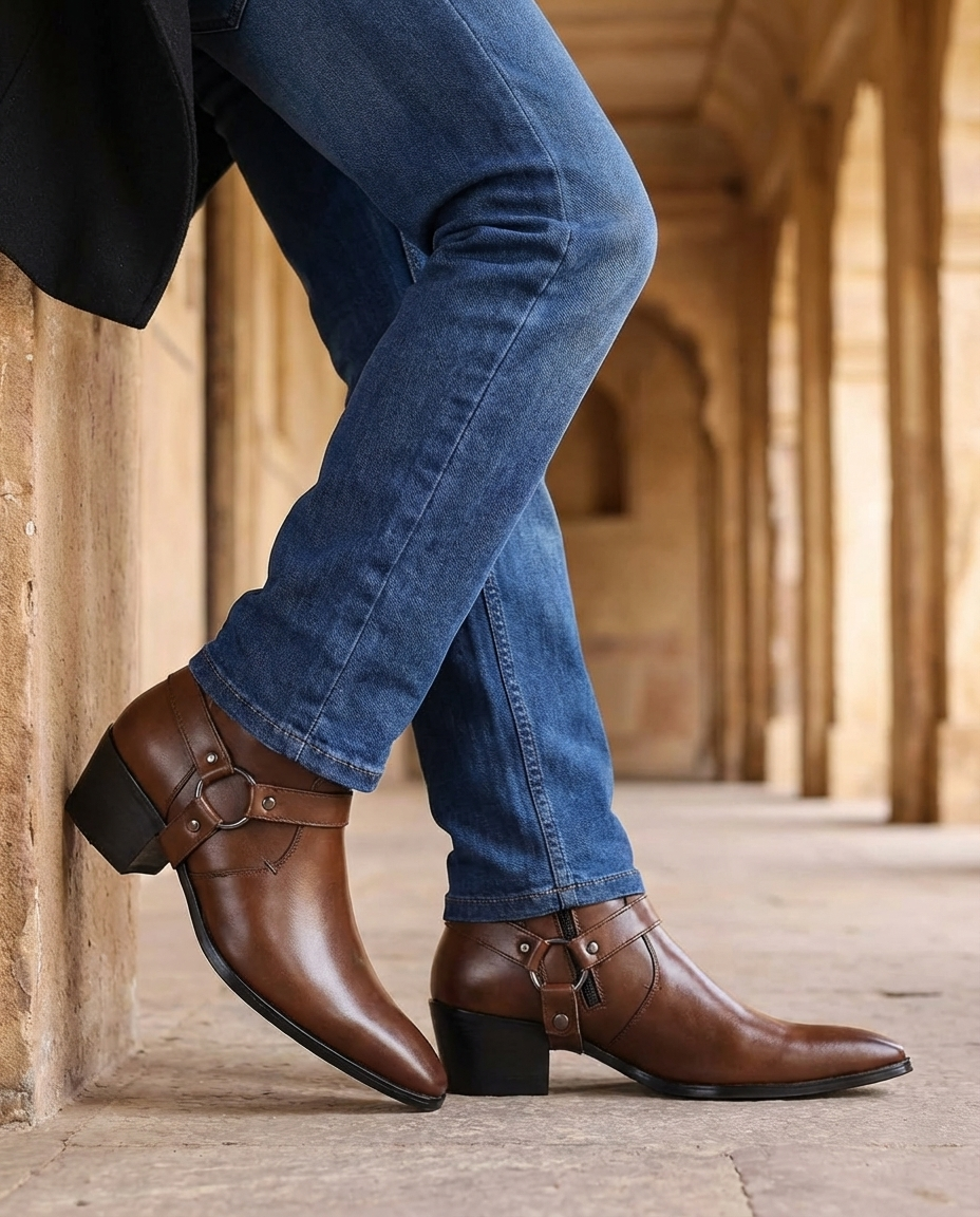 Frontier Leather Boots for Men
