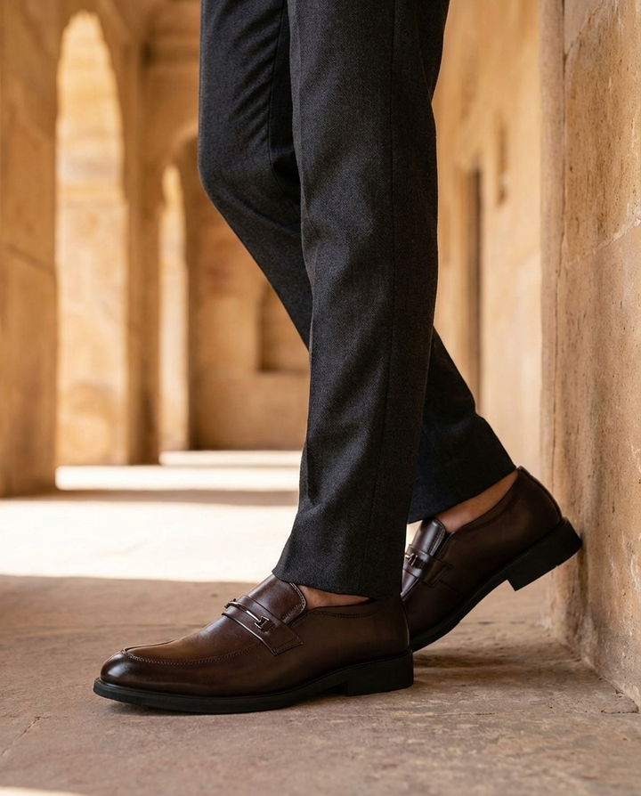 Men's Leather Loafers – Non-Slip Everyday Comfort