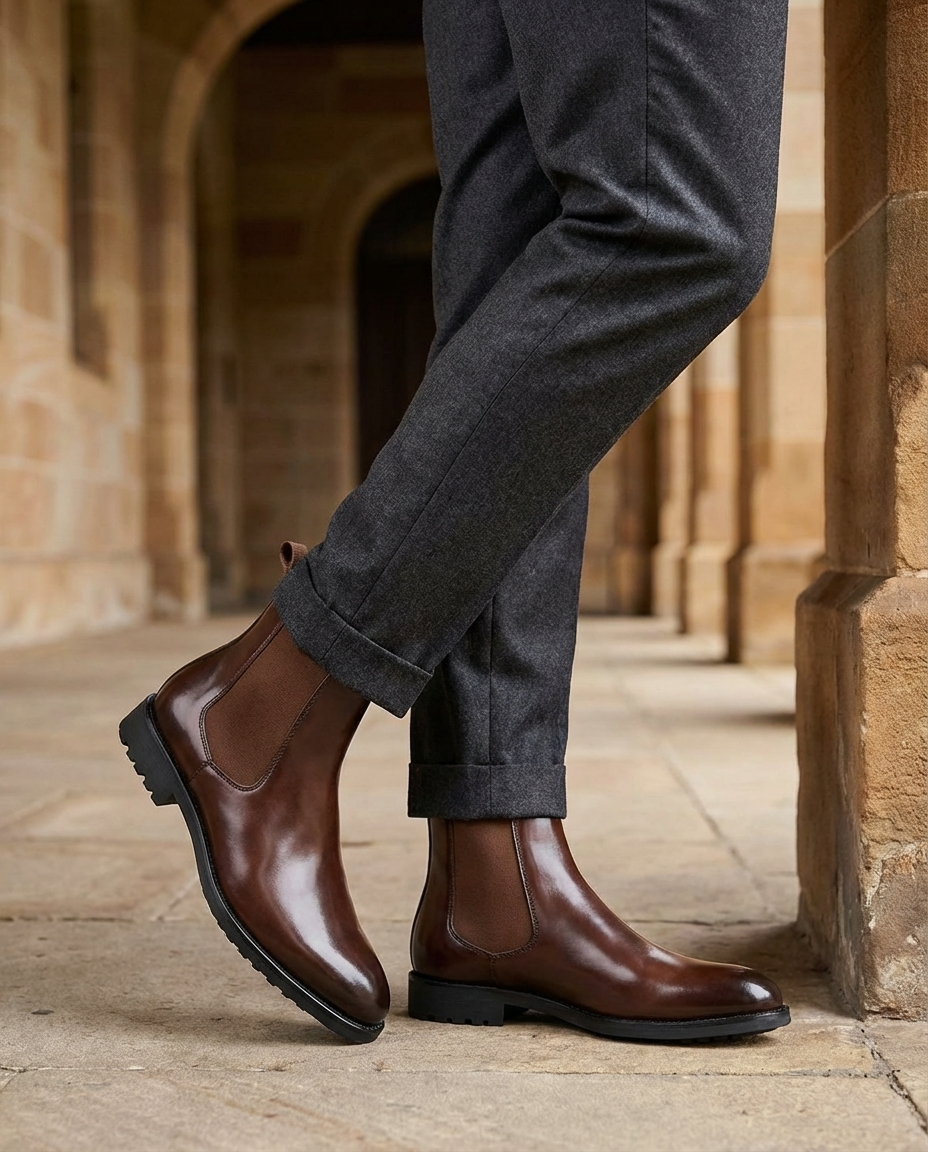 Garrison Leather Chelsea Boots for Men
