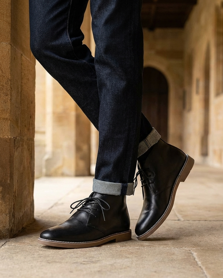 Men's Leather Desert Boots – Casual Everyday Comfort