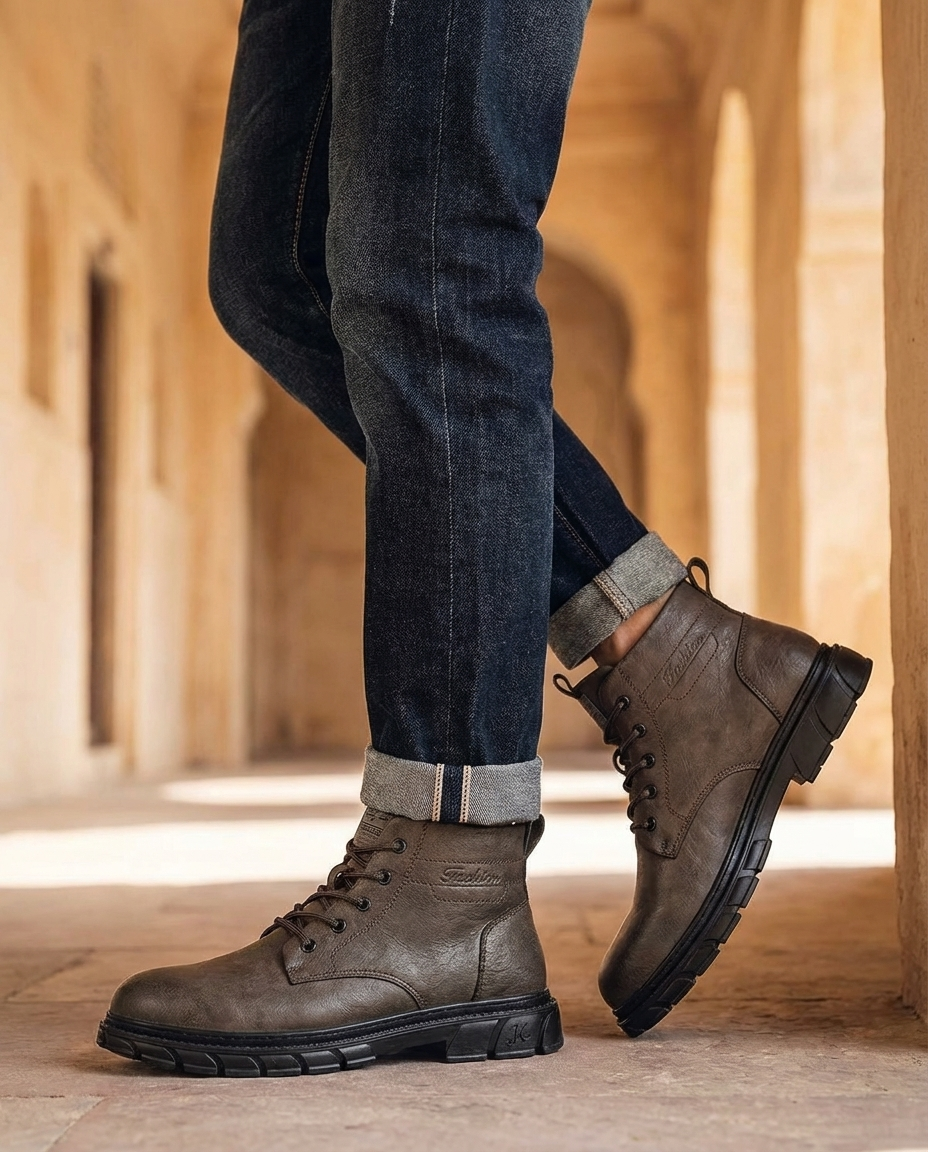 Ridge Leather Boots for Men
