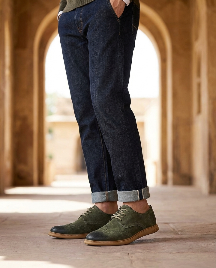 Weston Leather Brogue Shoes for Men