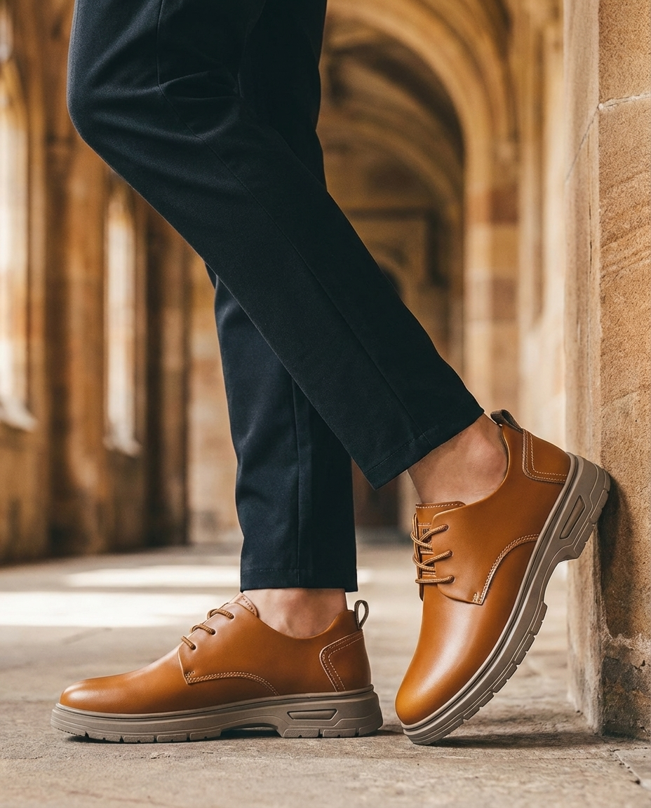 Roamer Leather Derby Shoes for Men