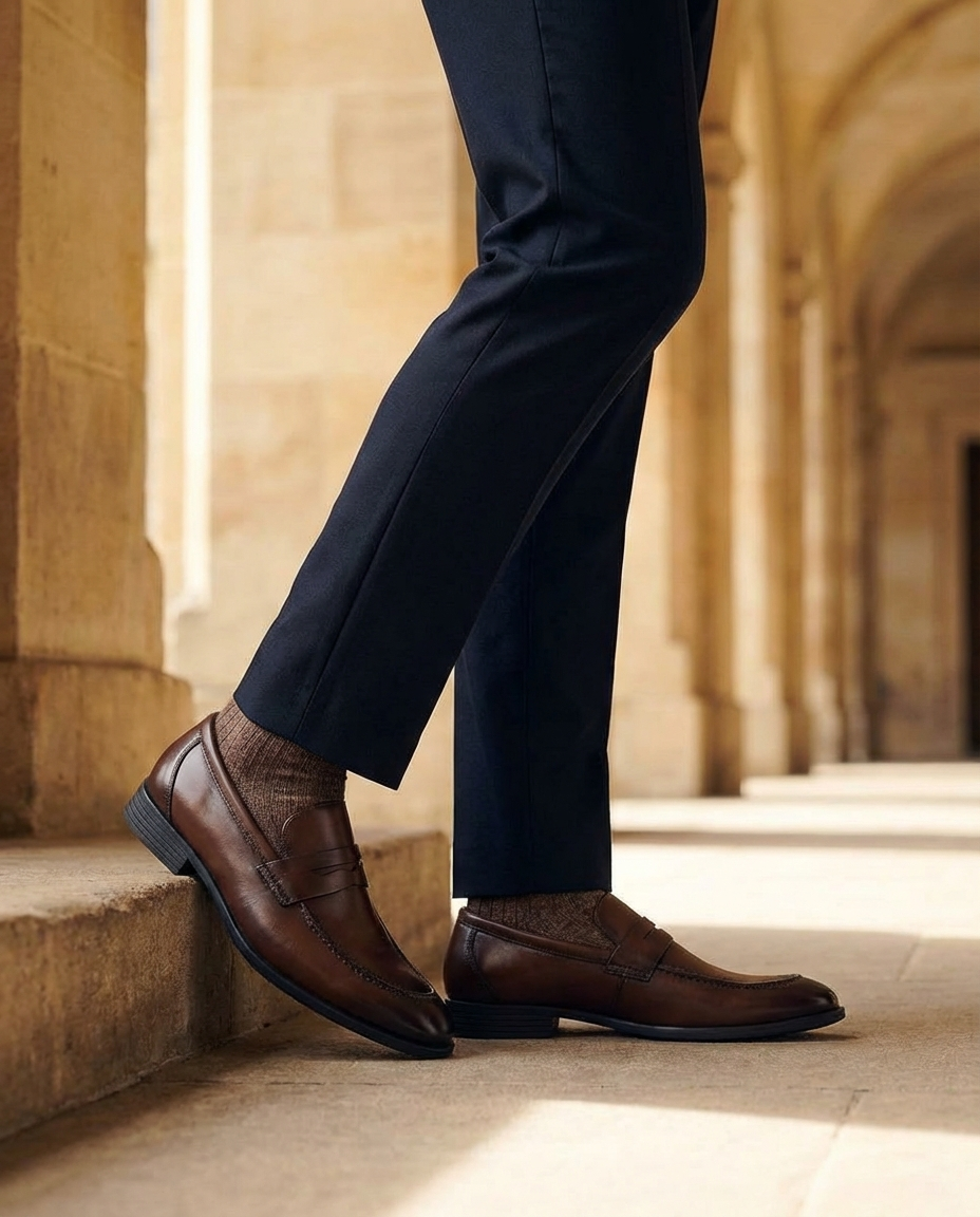 Men's Leather Loafers – Cushioned Everyday Comfort