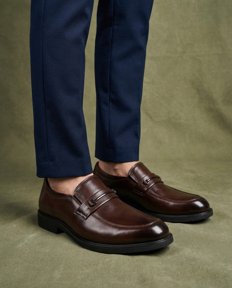 Men's Leather Loafers – Non-Slip Everyday Comfort