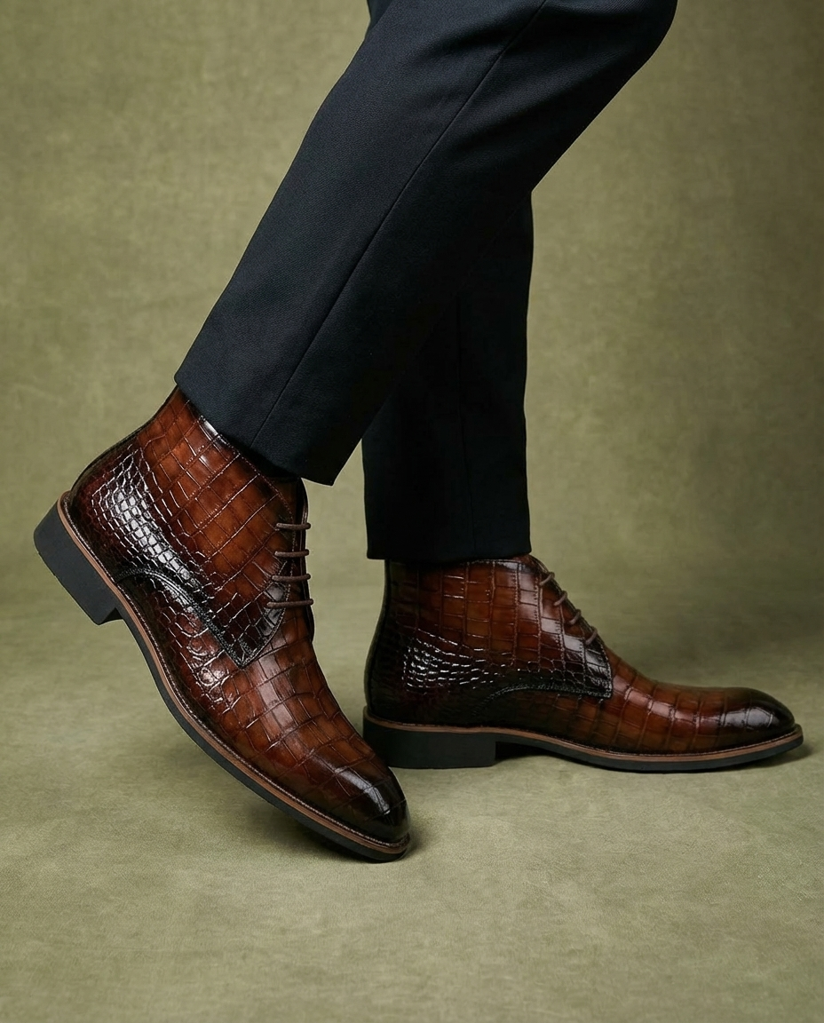 Auburn Leather Warden Boots for Men