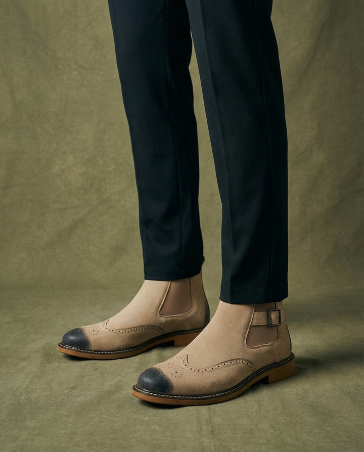 Men's Leather Chelsea Boots – Easy Slip-On Comfort