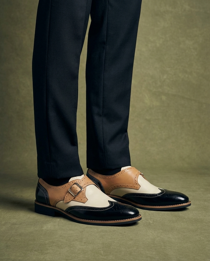 Dispatch Leather Monk Strap Shoes for Men