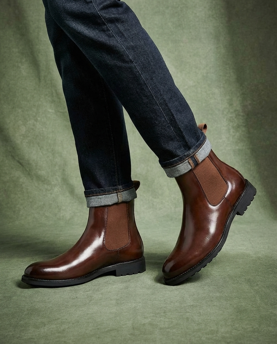 Garrison Leather Chelsea Boots for Men