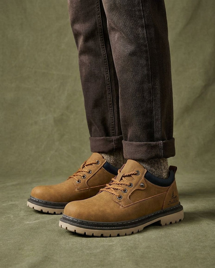 Men's Leather Boots – Durable Lace-Up Style