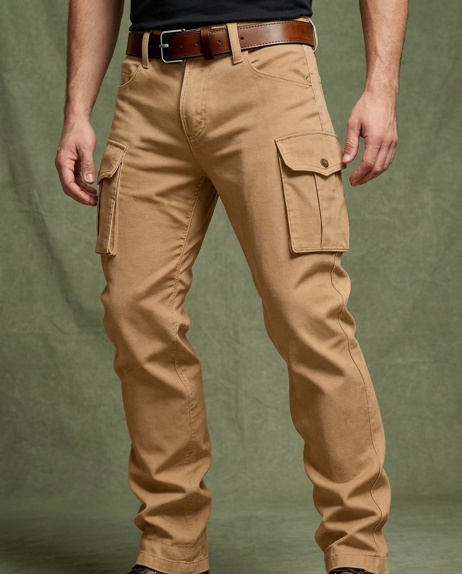 Men's Leather Cargo Pants – Relaxed Fit