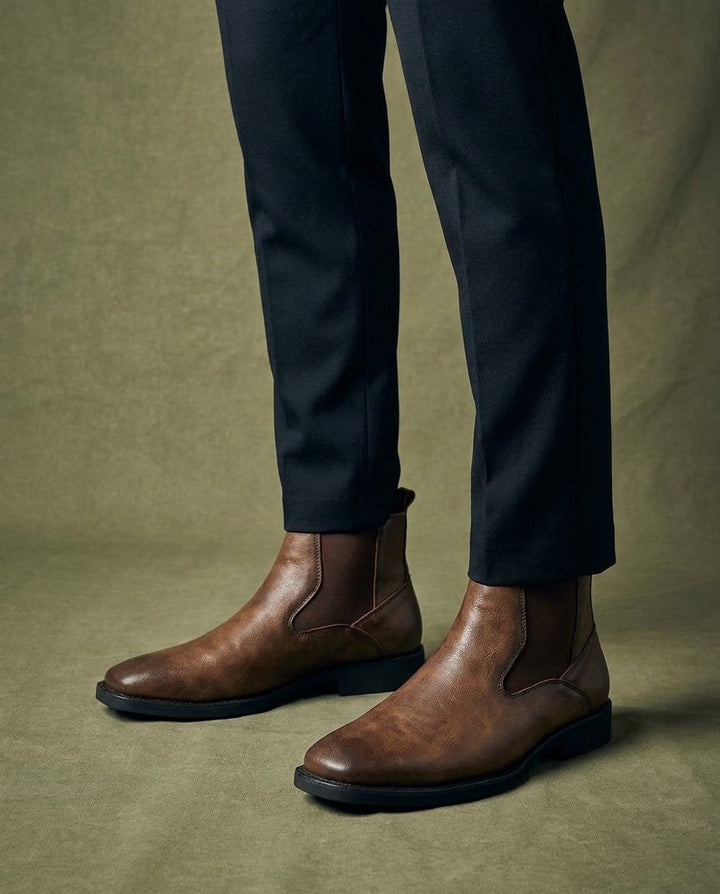 Men's Leather Oxford Boots for Smart Formal Style