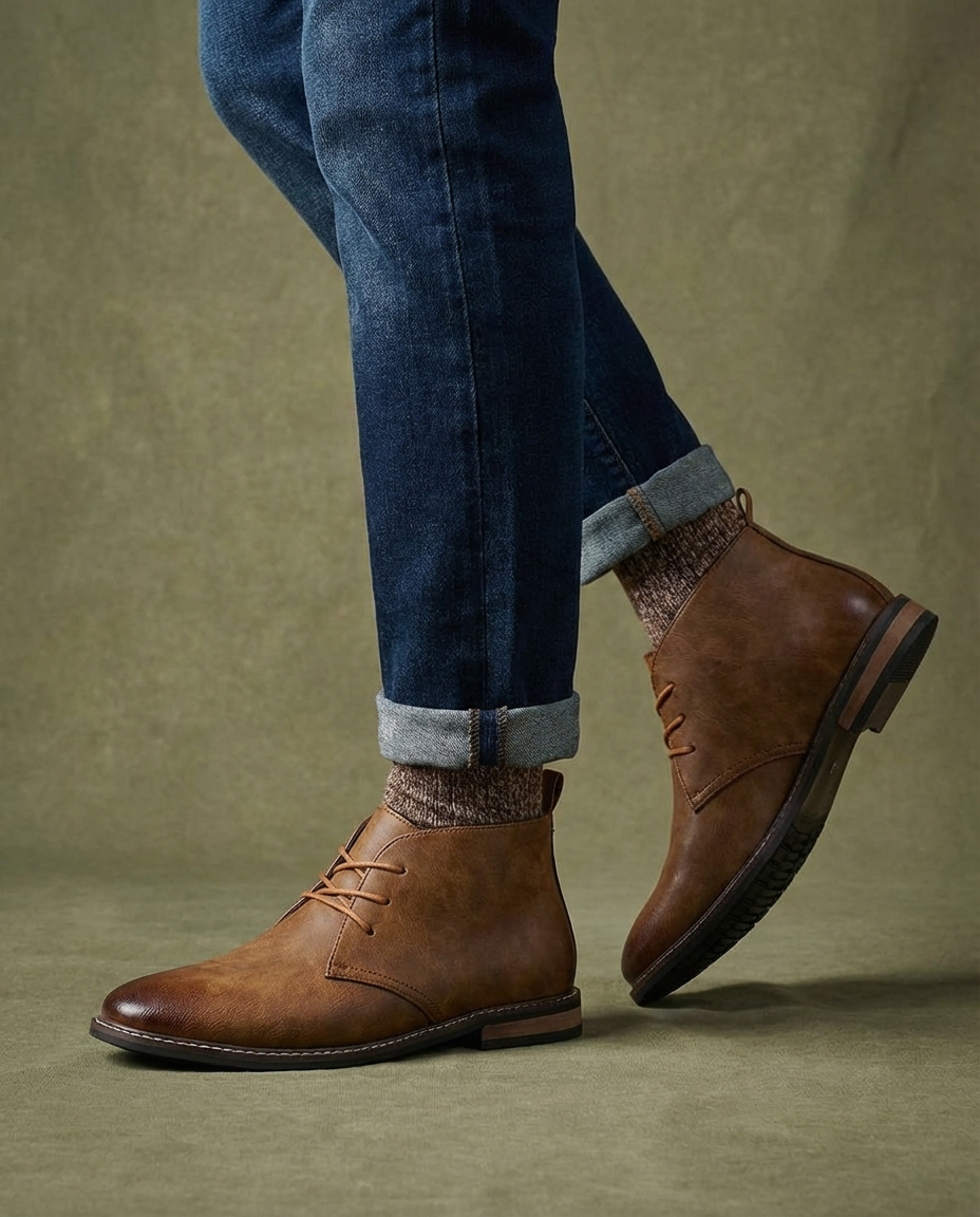Men's Leather Chukka Boots – Comfortable Everyday Style