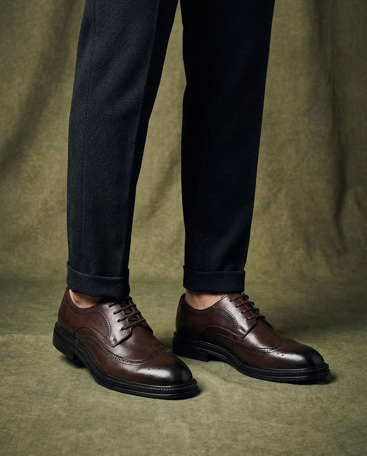 Men's Full-Grain Leather Oxford Shoes – All-Day Comfort
