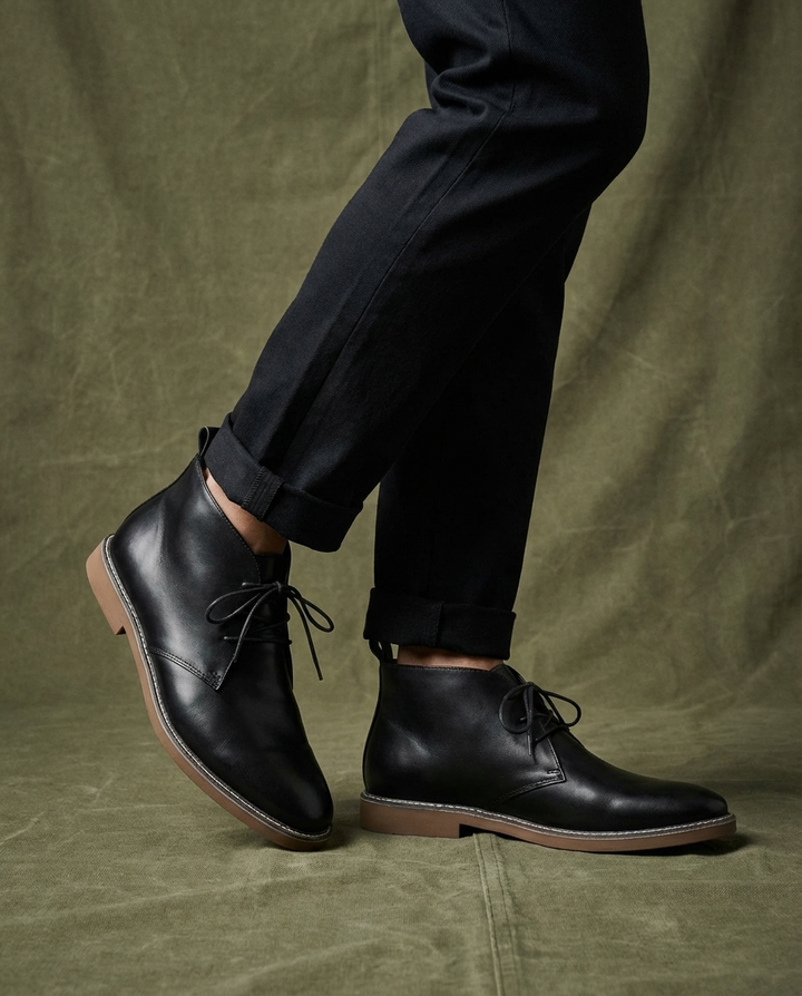 Men's Leather Desert Boots – Casual Everyday Comfort