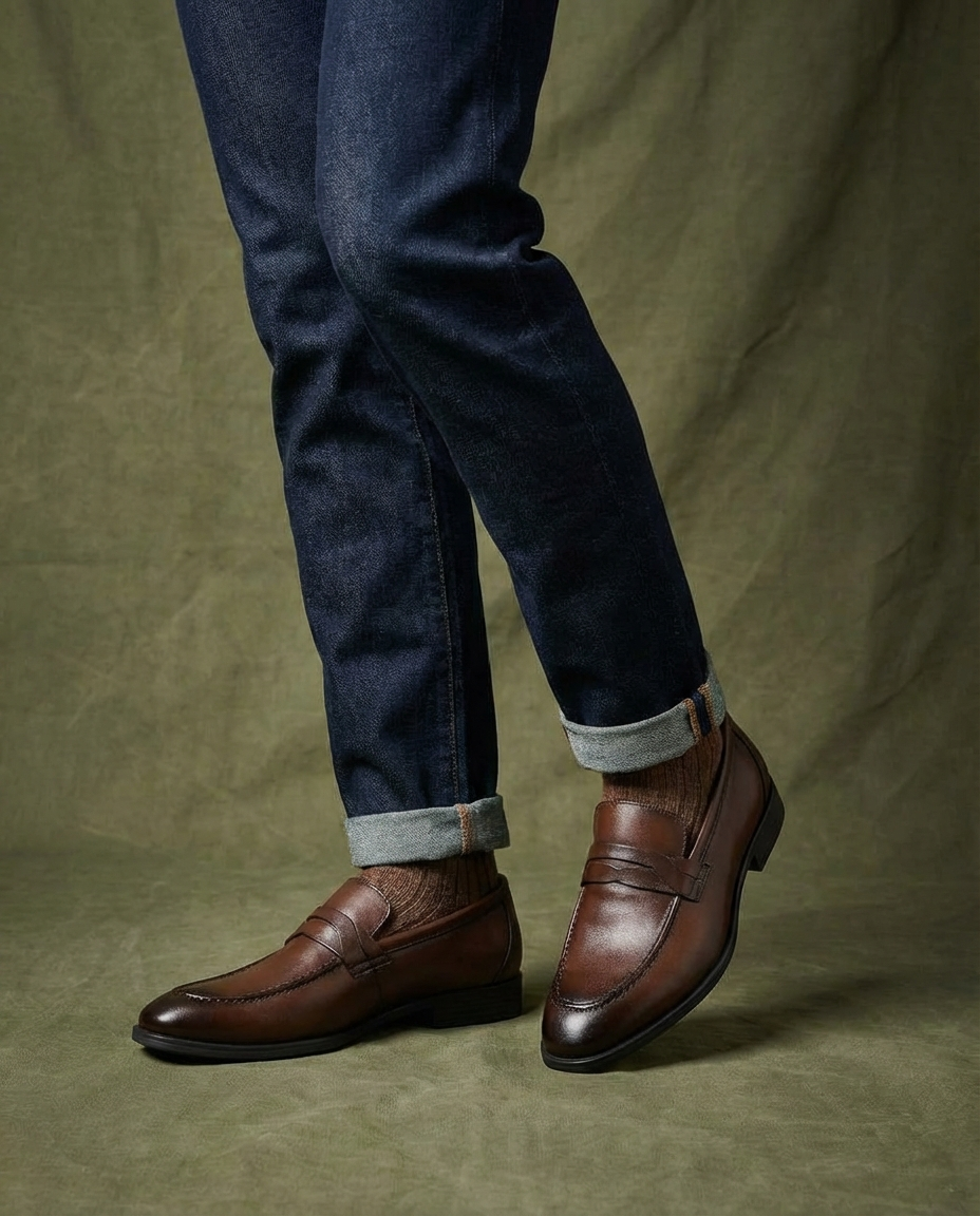 Men's Leather Loafers – Cushioned Everyday Comfort