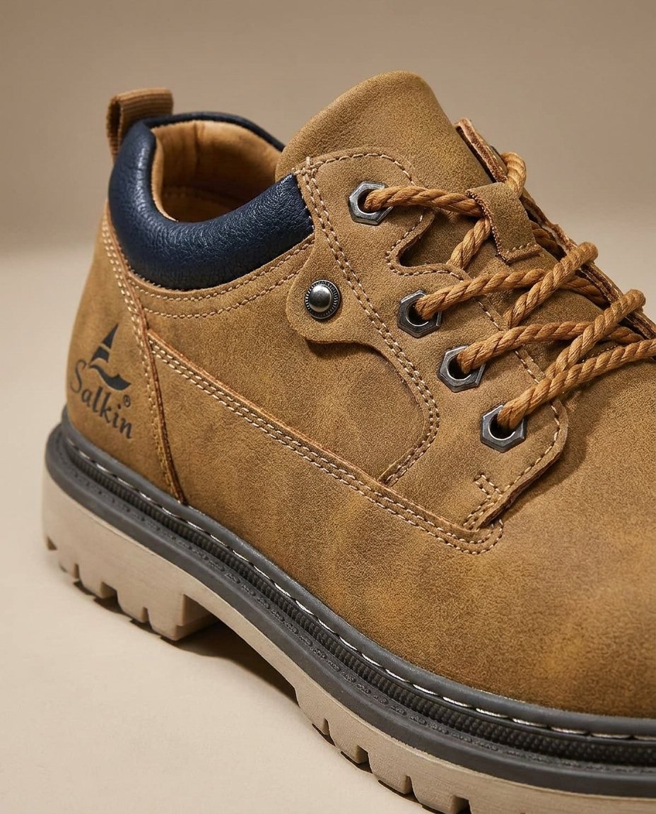 Men's Leather Boots – Durable Lace-Up Style