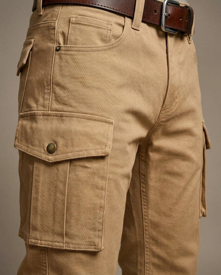 Men's Leather Cargo Pants – Relaxed Fit