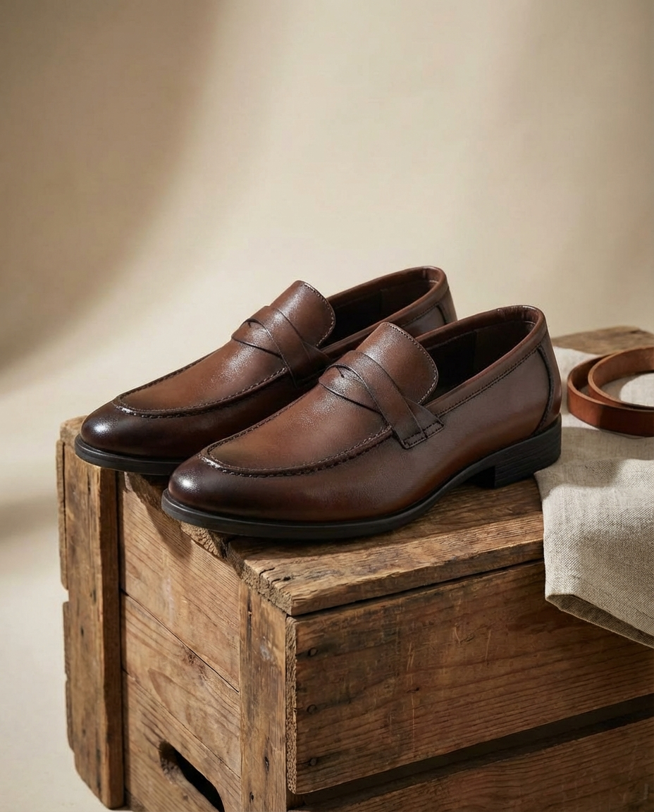 Men's Leather Loafers – Cushioned Everyday Comfort