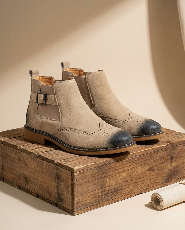 Men's Leather Chelsea Boots – Easy Slip-On Comfort