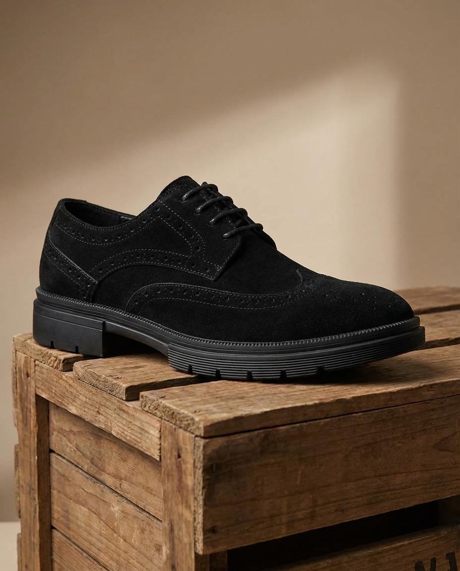 Men's Leather Derby Shoes – Durable Everyday Comfort