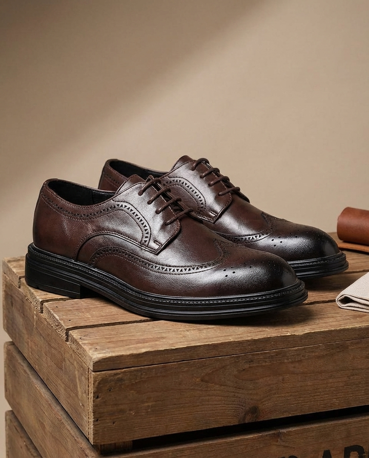 Men's Full-Grain Leather Oxford Shoes – All-Day Comfort