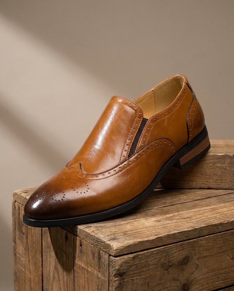 Men's Leather Brogue Shoes for Smart Formal Style