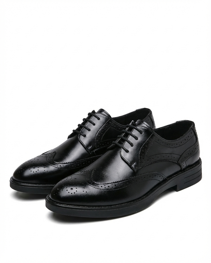 Men's Leather Brogue Shoes – Classic Smart Style