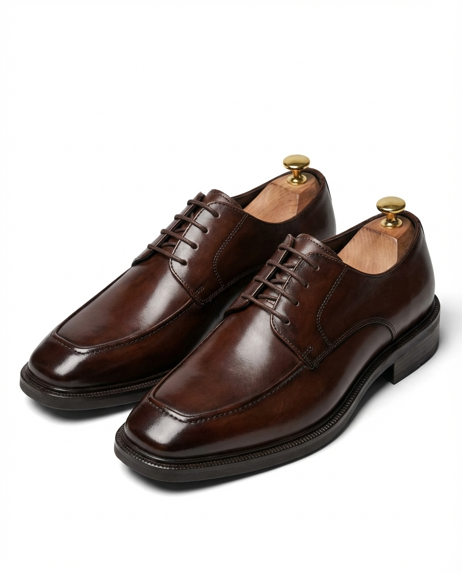 Ledger Leather Derby Shoes for Men