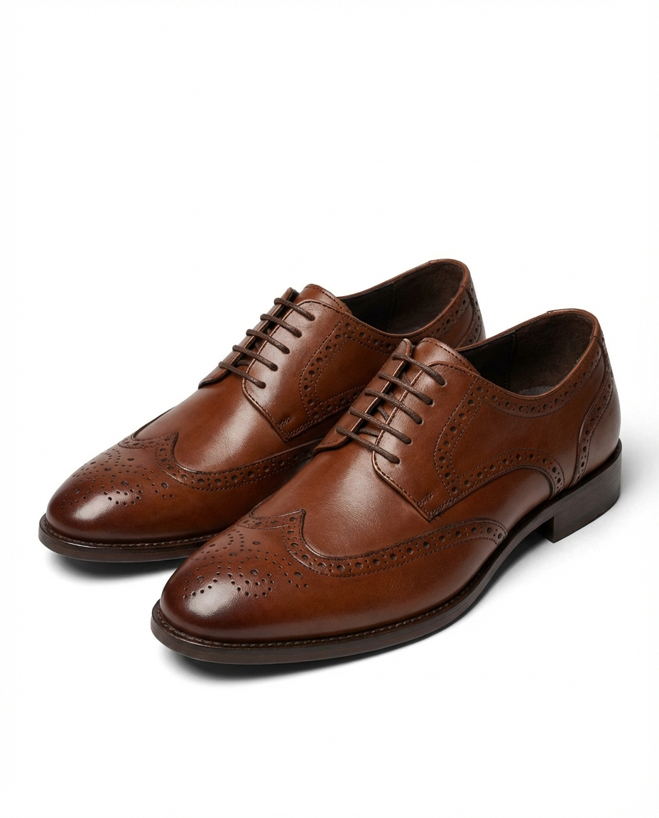 Men's Leather Wingtip Shoes – Classic Smart Style